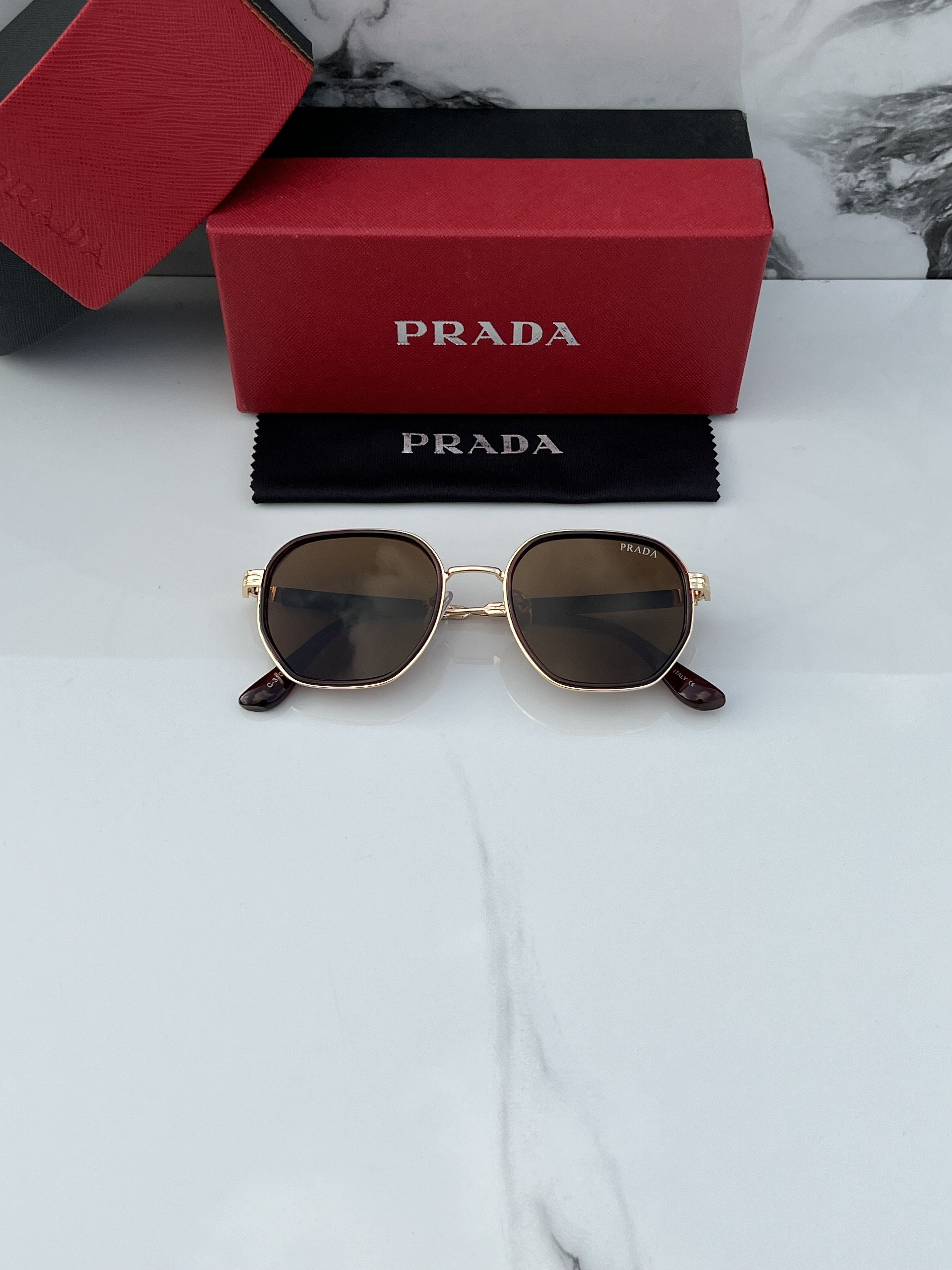 PRADA 310 GOLD BROWN