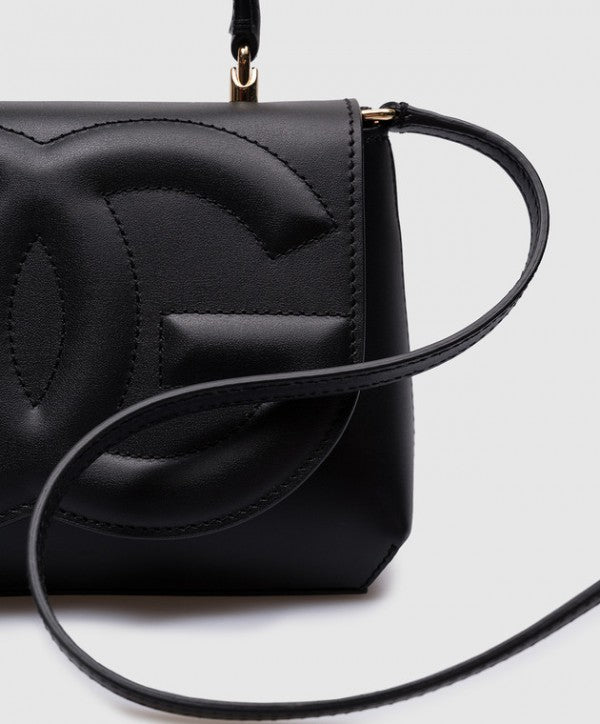 Dolce & Gabbana Logo-Embossed Leather Black With OG Box & Dust Bag (Black-8879)
