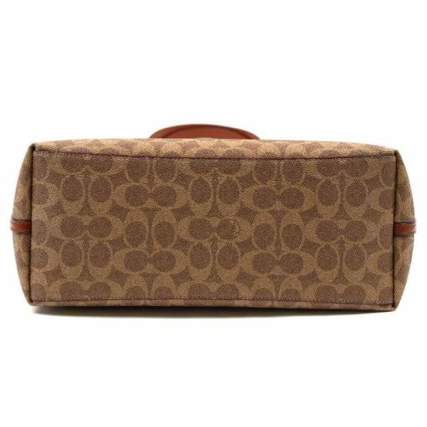 Coach Restored Day Tote In Pouch Day Signature Canvas With Dust Bag (BrassTanRust)
