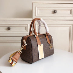 Michael Kors MK Boston Sling Hand Bag With Dust Bag & Shoulder Strap (Brown - 319)