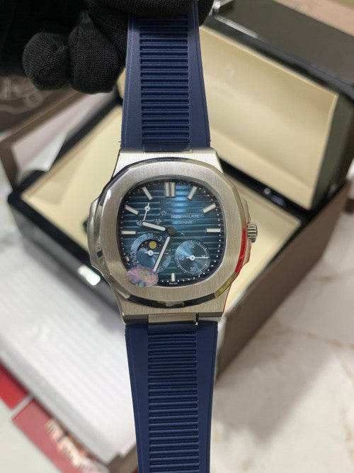 PATEK PHILIPPE NAUTILUS 5712 MOON PHASE SILICONE BLUE
