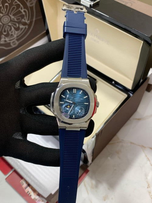 PATEK PHILIPPE NAUTILUS 5712 MOON PHASE SILICONE BLUE