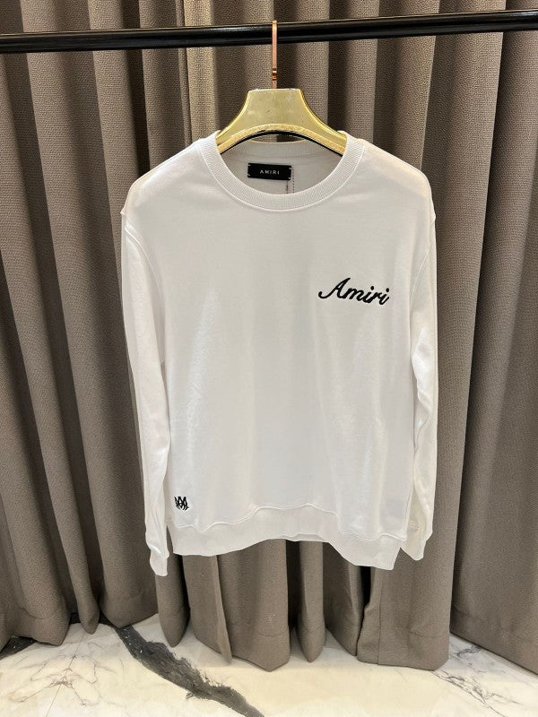 Amiri Sweatshirt with White Embroidery Print - Imported