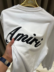 Amiri Sweatshirt with White Embroidery Print - Imported