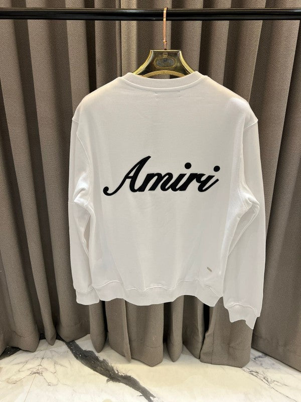 Amiri Sweatshirt with White Embroidery Print - Imported