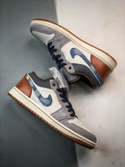 NIKE AIR JORDAN 1 LOW SE PHANTOM REPAIRED DENIM SWOOSH