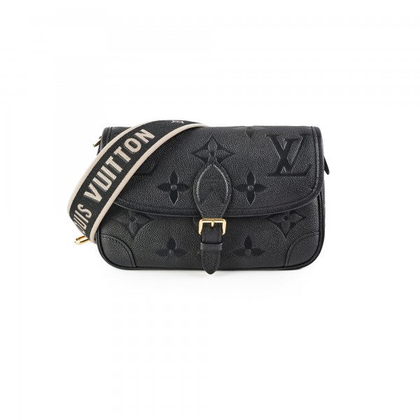 Louis Vuitto_n Nano Diane Bicolour Monogram Empreinte Leather With OG Box & Dust Bag (M45985 Black)