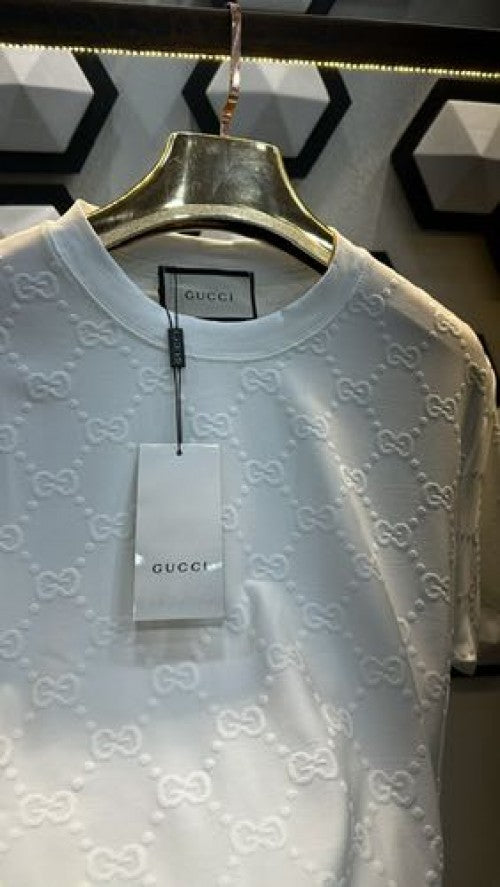 GC LOGO EMBOSSED PREMIUM WHITE TSHIRT