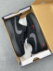 NIKE AIRFORCE 1 MULTI SWOOSH BLACK CRIMSON