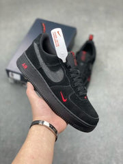 NIKE AIRFORCE 1 MULTI SWOOSH BLACK CRIMSON