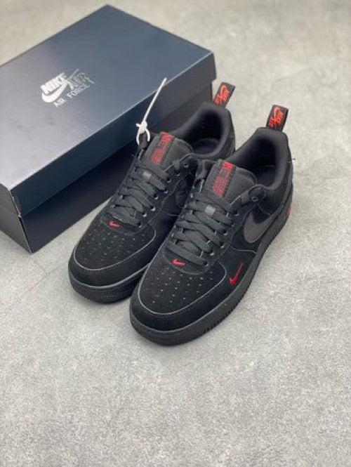 NIKE AIRFORCE 1 MULTI SWOOSH BLACK CRIMSON