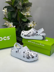 Crocs Classic Clog Marbled White Grey