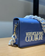 Versace_Jeans_Counture Structure Sling Bag With OG Box & Dust Bag (AV630 Blue)