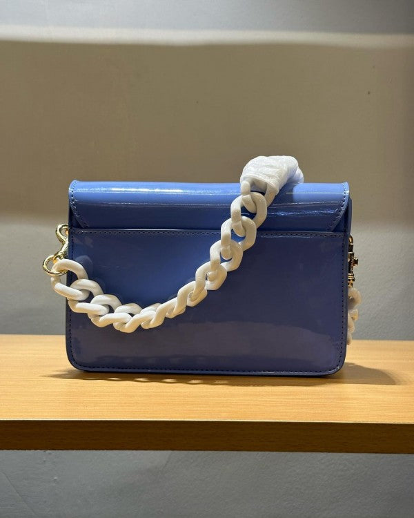 Versace_Jeans_Counture Structure Sling Bag With OG Box & Dust Bag (AV630 Blue)