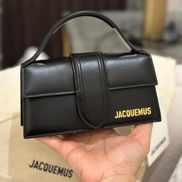 Jacquemus Leather LE Bambino With Sling Strap OG Box & Dust Bag (109-1 Black)