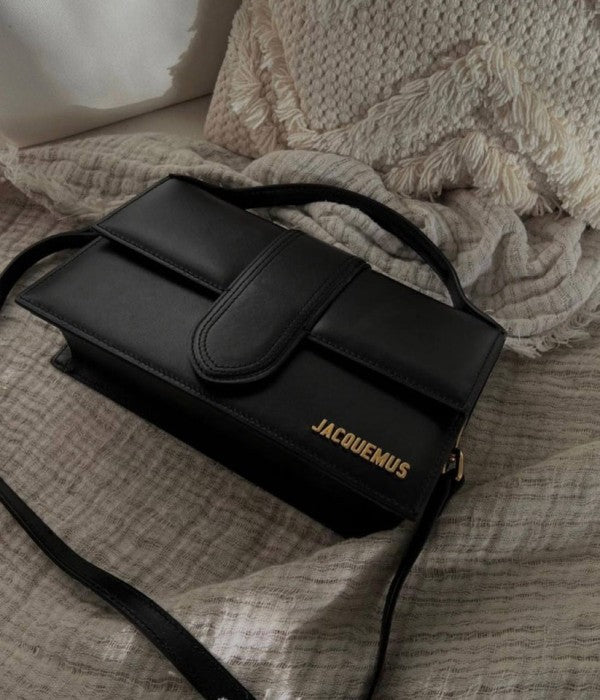 Jacquemus Leather LE Bambino With Sling Strap OG Box & Dust Bag (109-1 Black)