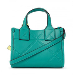 Karl Lagerfeld KSquare Embossed Small Tote Bag With OG Box & Dust Bag (KA52 Green Black)