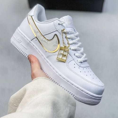 Louis Vuitton X Airforce 1 Gold