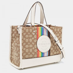 Coach Dempsey Tote With OG Box & Dust Bag & Extra Shoulder Strap (Rainbow-718)