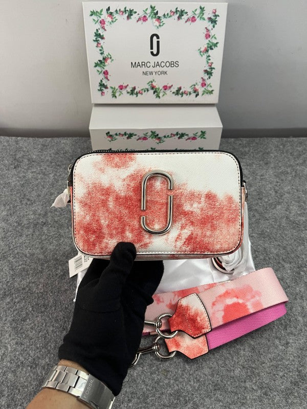 Marc Jacobs The Snap Shot Camera Sling Bag WhiteBlueRed With Dust Bag & OG Box (996 Choi Hung)