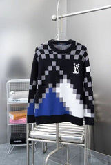 LV BLACK PIXEL LOGO KNIT SWEATER