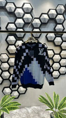 LV BLACK PIXEL LOGO KNIT SWEATER