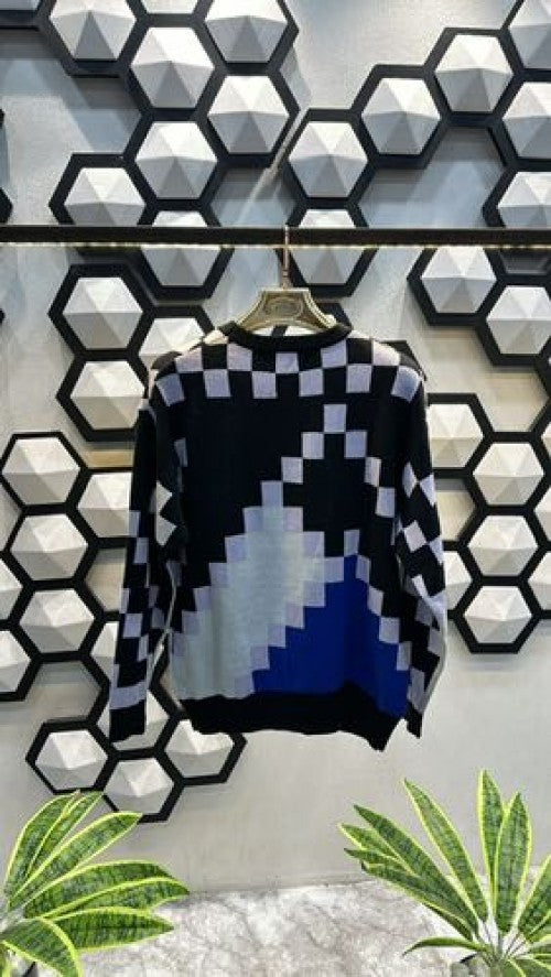 LV BLACK PIXEL LOGO KNIT SWEATER