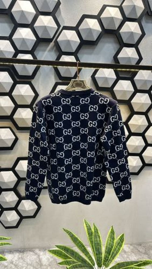 GC LOGO MONOGRAM PRINT PREMIUM FULL SLEEVES SWEATER