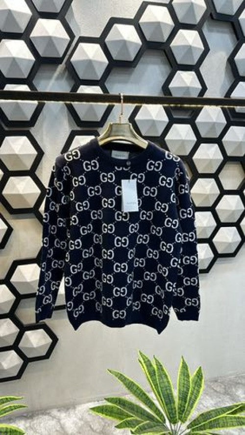 GC LOGO MONOGRAM PRINT PREMIUM FULL SLEEVES SWEATER