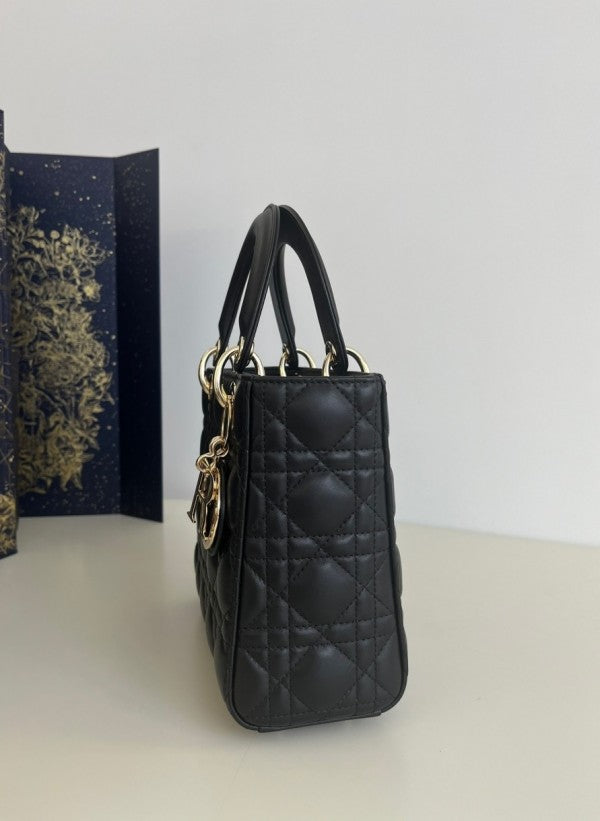 Dior Lad My ABC Gold With OG Box & Dust Bag  (Black-733)