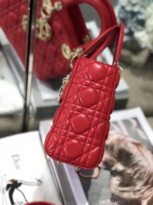 Dior Lady My ABC Gold With OG Box & Dust Bag  (Red-736)