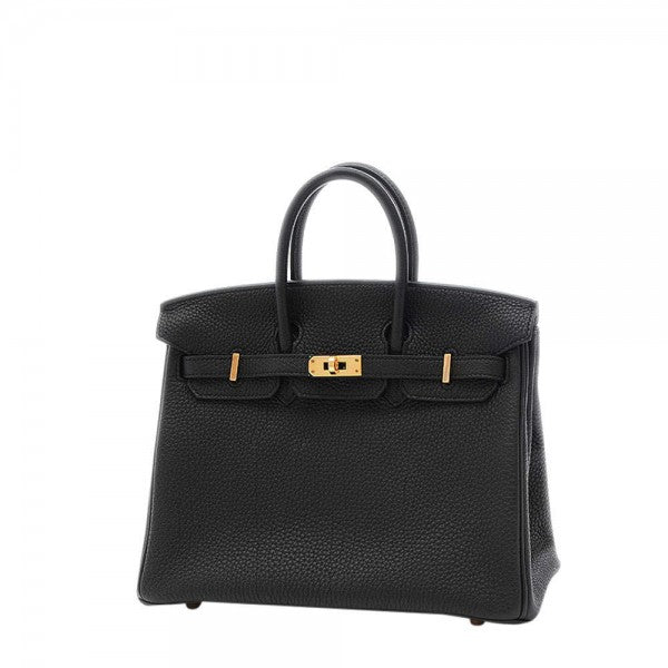 Hermes Black Togo Leather Rose Gold Hardware Birkin Bag With Dust Bag (320 Black)