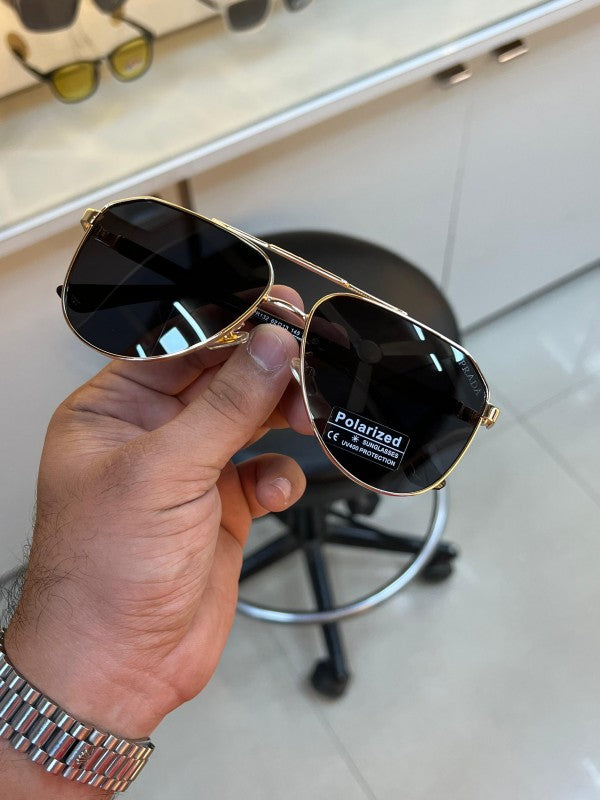 PRADA 132 AVIATOR GOLD BLACK