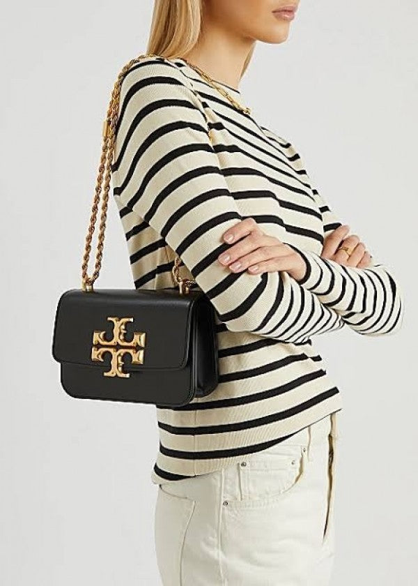 Tory Burch Eleanor Premium Quality Shoulder Bag With OG Box & Dust Bag (Black - 257)