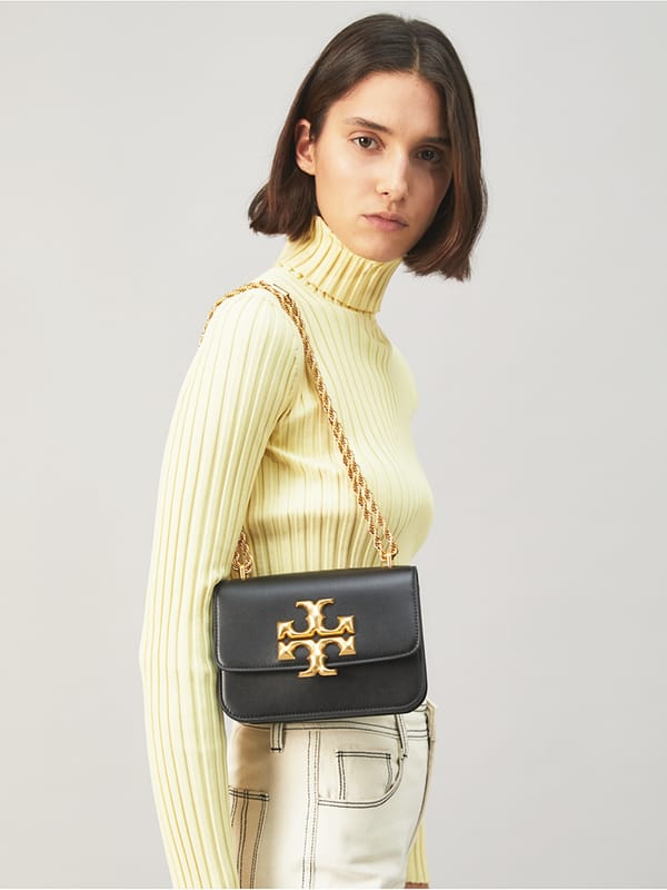 Tory Burch Eleanor Premium Quality Shoulder Bag With OG Box & Dust Bag (Black - 257)