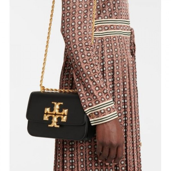 Tory Burch Eleanor Premium Quality Shoulder Bag With OG Box & Dust Bag (Black - 257)