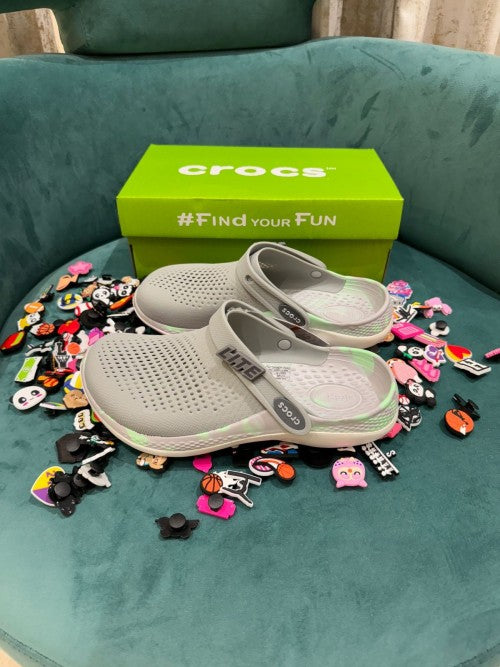 crocs literide 360 grey green multi colour