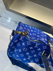 Louis Vuitton Keepall Duffle 50 Limited Edition Sky & Cloud With Dust Bag Tag & Lock Key (8878)