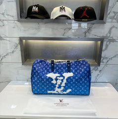 Louis Vuitton Keepall Duffle 50 Limited Edition Sky & Cloud With Dust Bag Tag & Lock Key (8878)