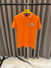 Hugo_Boss Chest Logo Polo T-shirt Orange