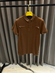 Diesel Pocket Chain Polo T-shirt Brown