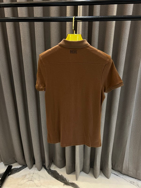 Diesel Pocket Chain Polo T-shirt Brown