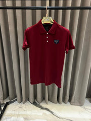 Armani Exchange Chest Logo Polo T-shirt Cherry Red