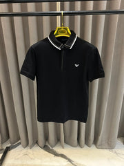 Emporio Arman_i Chest Logo Polo T-shirt Black