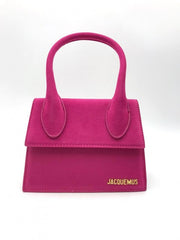 Jacquemus Chiquito Pink Suede With Sling Strap OG Box & Dust Bag (6829-1 Frosted Pink Plum)