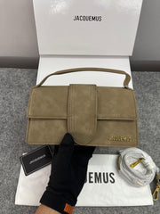 Jacquemus Suede LE Bambino Long Apricot With Sling Strap OG Box & Dust Bag (6828-Apricot)