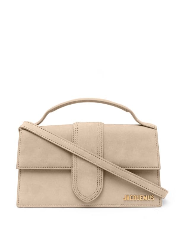 Jacquemus Suede LE Bambino Long LApricot With Sling Strap OG Box & Dust Bag (6828-LApricot)