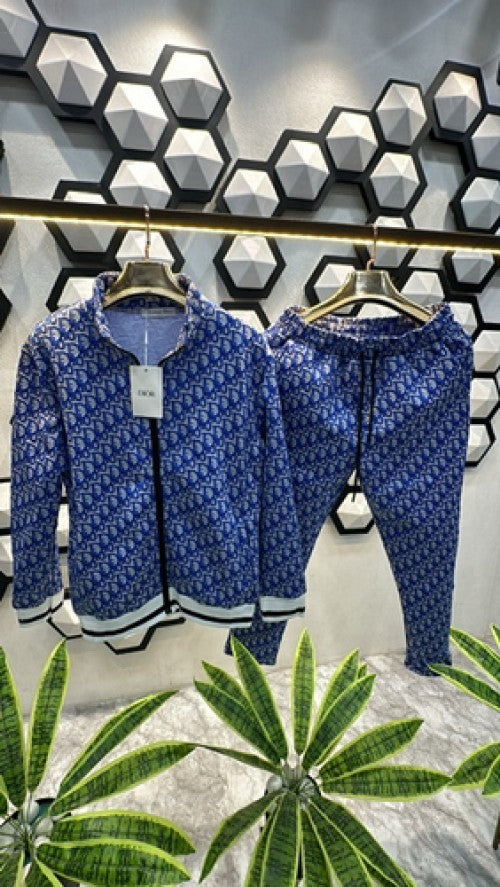 Christian Dior Monogram Print Premier Blue Tracksuit