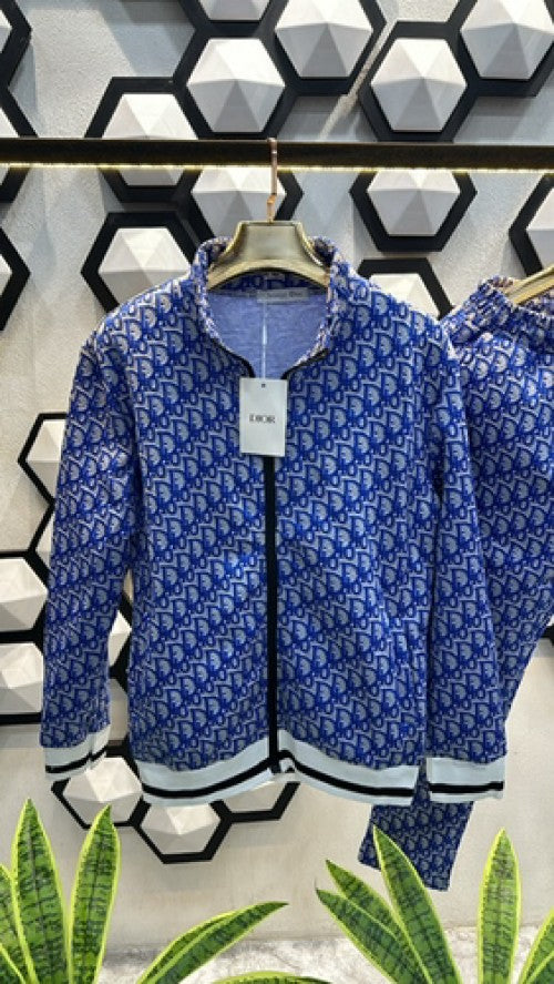 Christian Dior Monogram Print Premier Blue Tracksuit