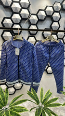 Christian Dior Monogram Print Premier Blue Tracksuit